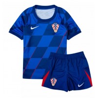 Echipament fotbal Croaţia Tricou Deplasare European 2024 pentru copii maneca scurta (+ Pantaloni scurti)